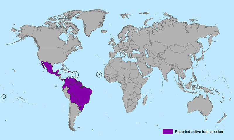 Zika Virus affected area